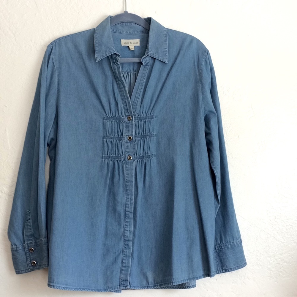 Anthropologie cloth & stone soft chambray tunic - Picture 3 of 8